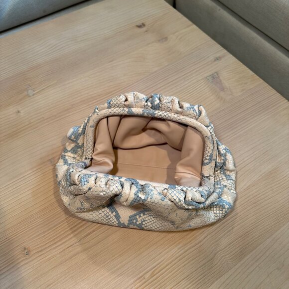 Bottega Veneta - The Pouch Teen Python-Print Clutch Bag - Picture 5 of 12